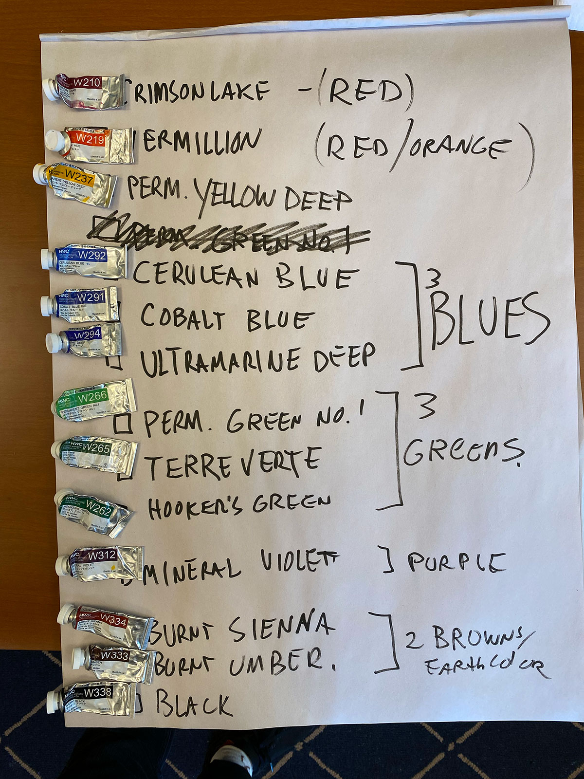 colors used in class